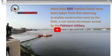 How Karachi’s Gizri Creek shrunk from 14 sq km to 11 sq km